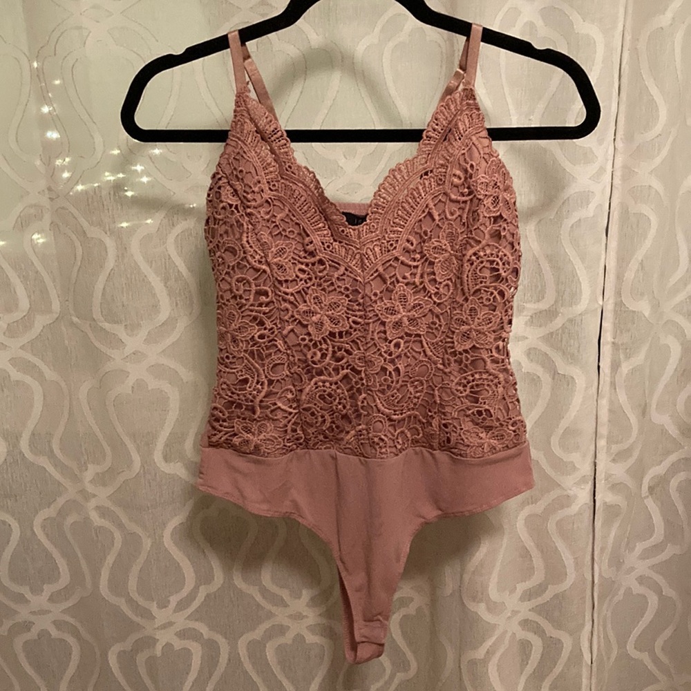 Crotchet overlay bodysuit